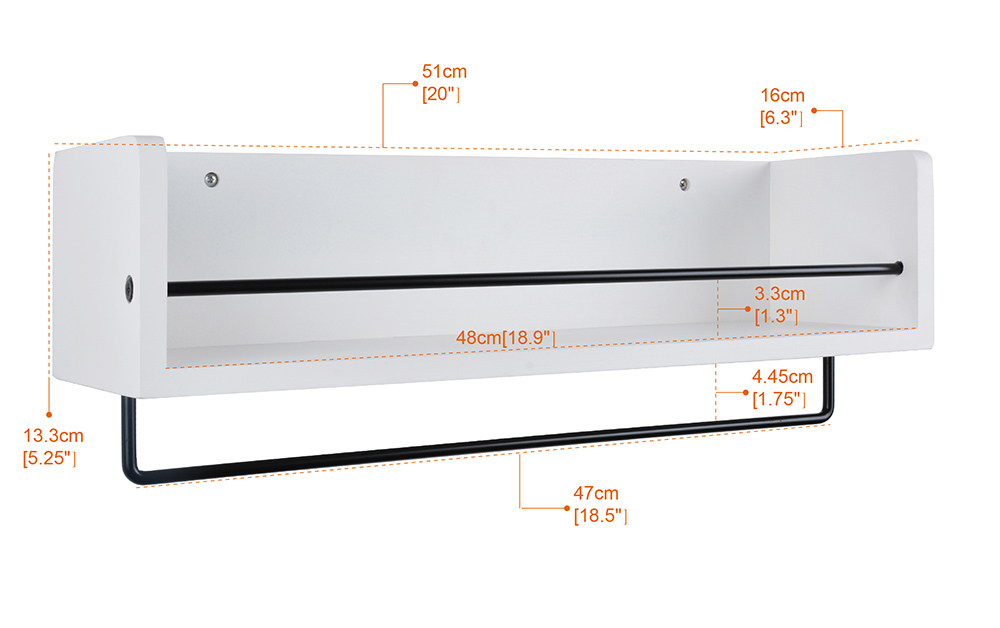 Wooden spice rack,TMA0002,White